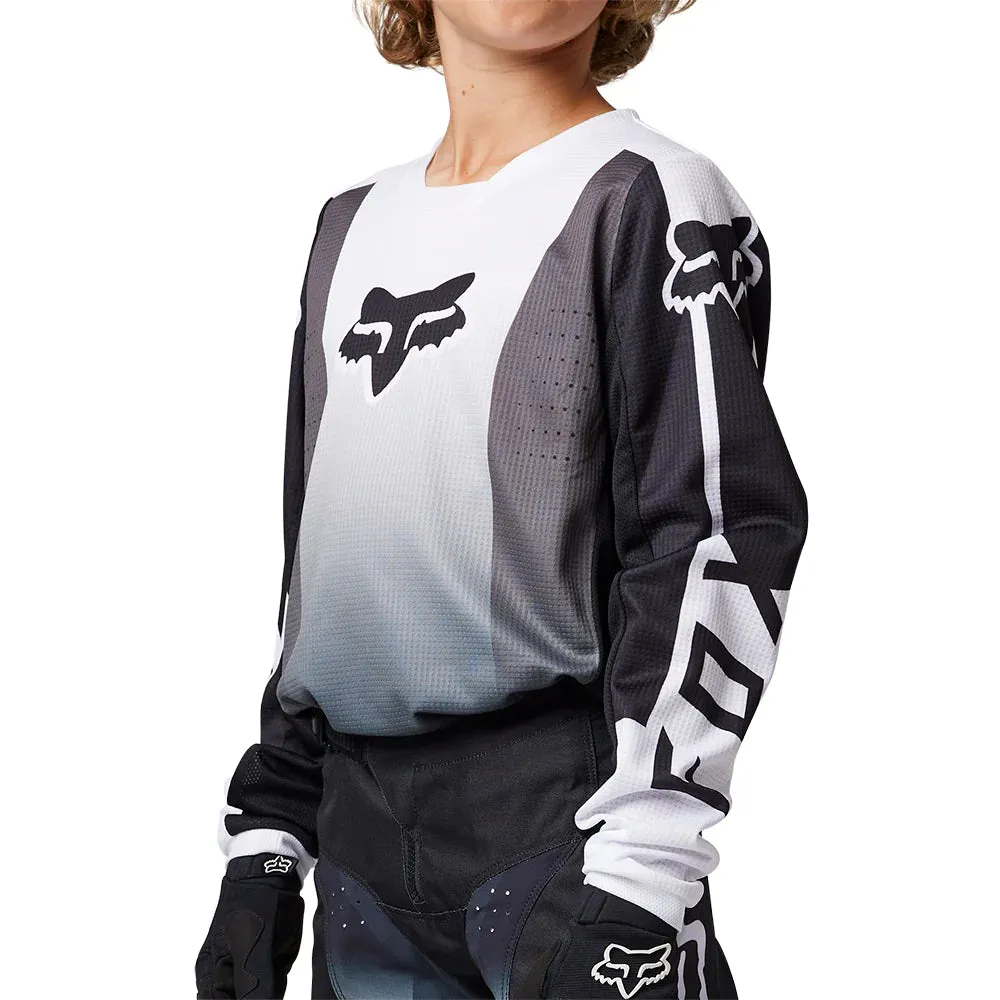 23 FOX YOUTH 180 LEED JERSEY [BLACK/WHITE] YXL