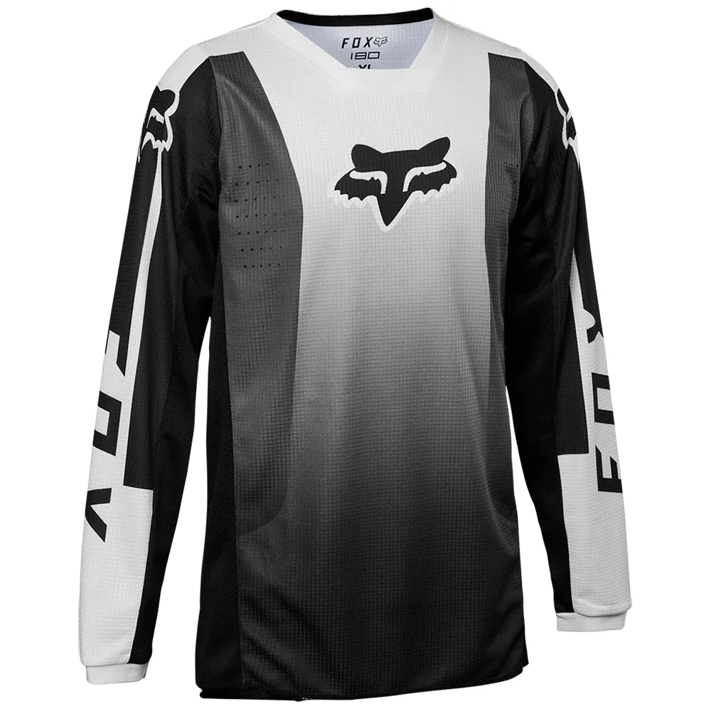 23 FOX YOUTH 180 LEED JERSEY [BLACK/WHITE] YXL