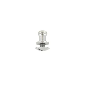 7mm, Gunmetal, Small Collar Button Stud with Screw, Solid Brass - PK5, #P-2712-GUNM