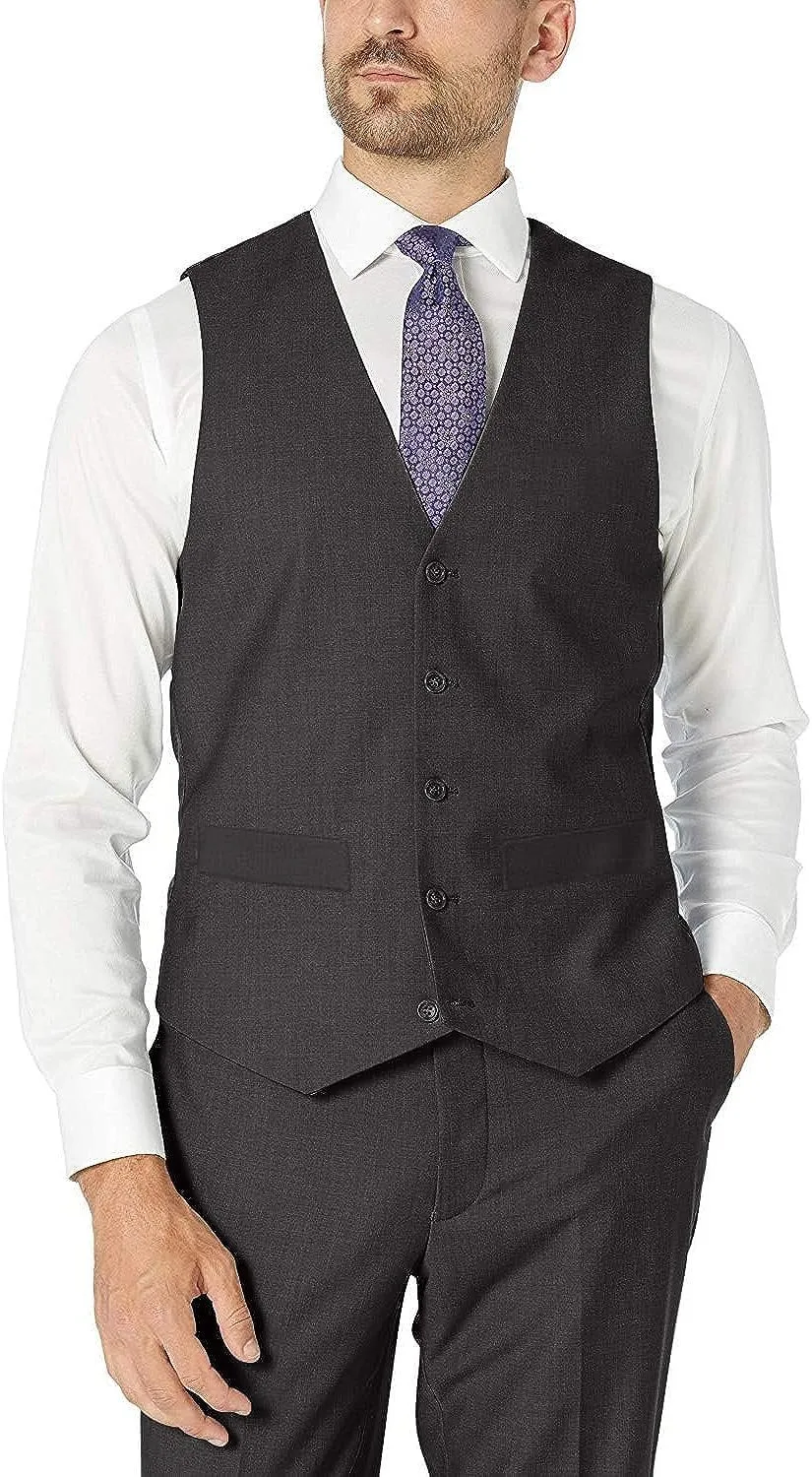 Adam Baker Men's Classic Fit Formal Business Suit Vest - Many Sizes & Colors Available