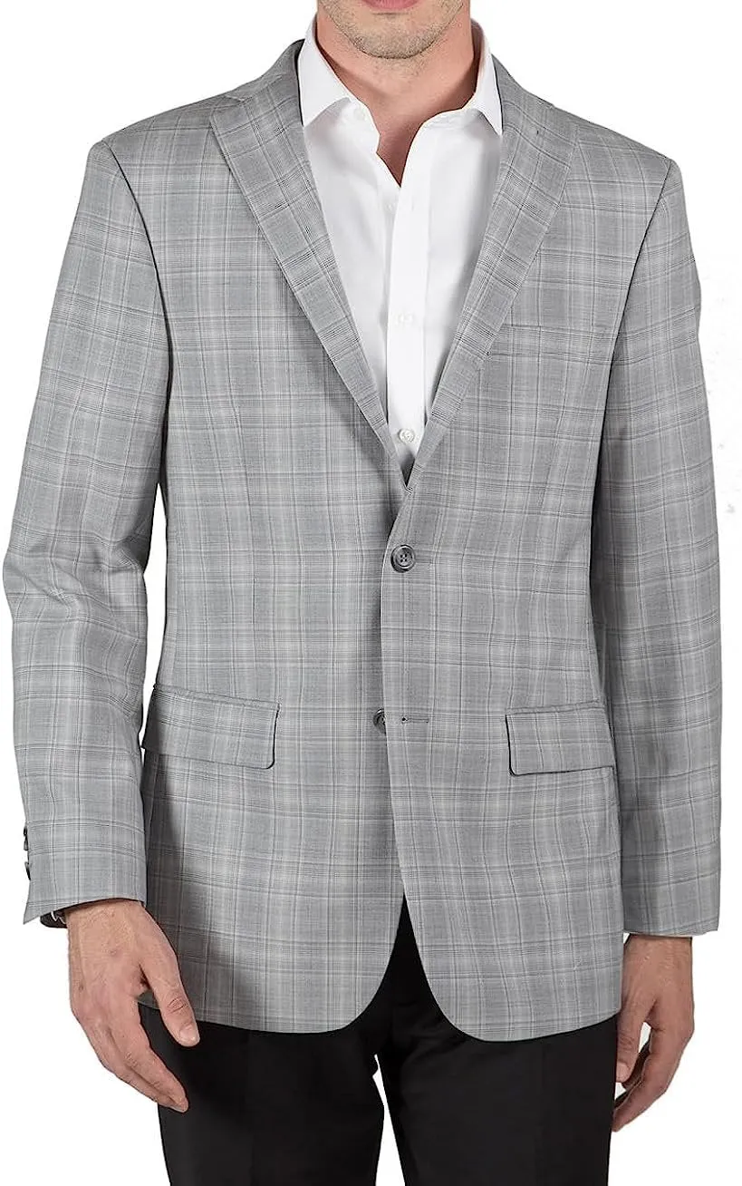 Adam Baker Men's Single Breasted Classic Fit 100% Luxury Lamb's Wool Blazer/Sport Coat - CLEARANCE - FINAL SALE