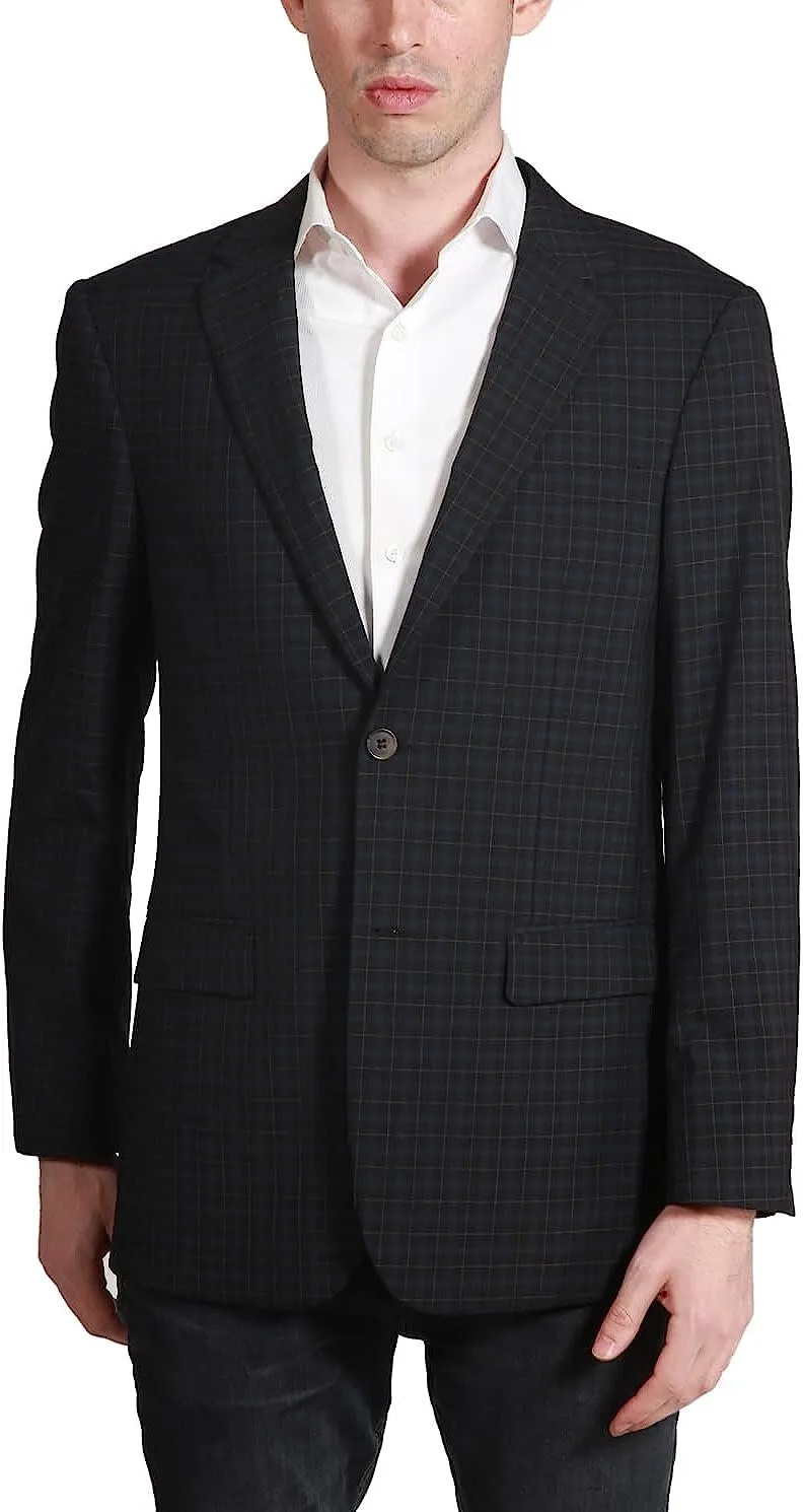 Adam Baker Men's Single Breasted Classic Fit 100% Luxury Lamb's Wool Blazer/Sport Coat - CLEARANCE - FINAL SALE