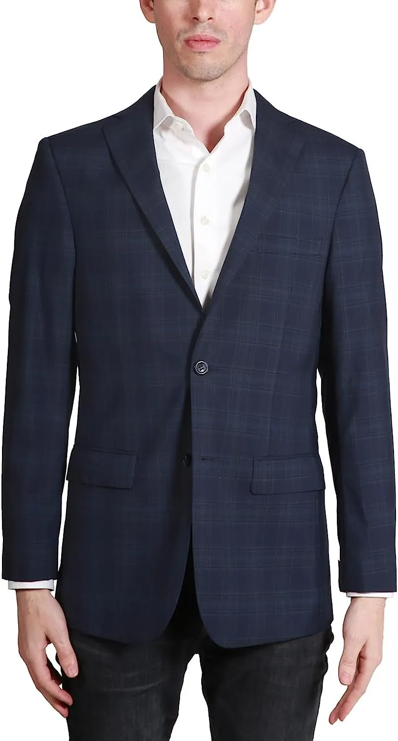 Adam Baker Men's Single Breasted Classic Fit 100% Luxury Lamb's Wool Blazer/Sport Coat - CLEARANCE - FINAL SALE