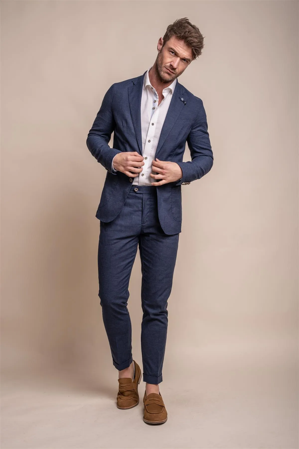 Alvari Navy Quarter Lined Blazer