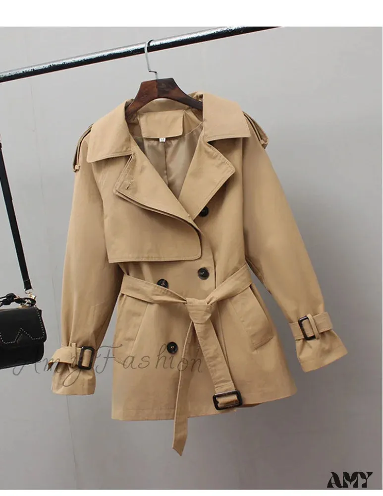 Amy Fashion - Temperament Windbreaker Trench Coat