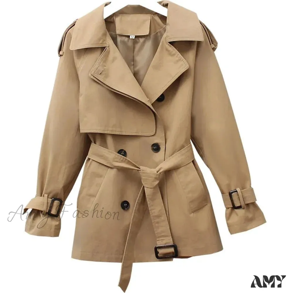 Amy Fashion - Temperament Windbreaker Trench Coat