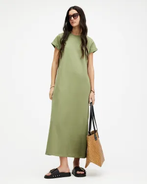 Anna Crew Neck Short Sleeve Maxi Dress