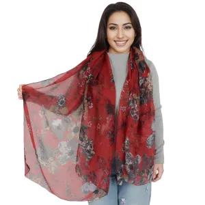 Anna-Kaci Fashion Floral Print Scarves Lightweight Winter Wrap Scarf Head Shawl for Women