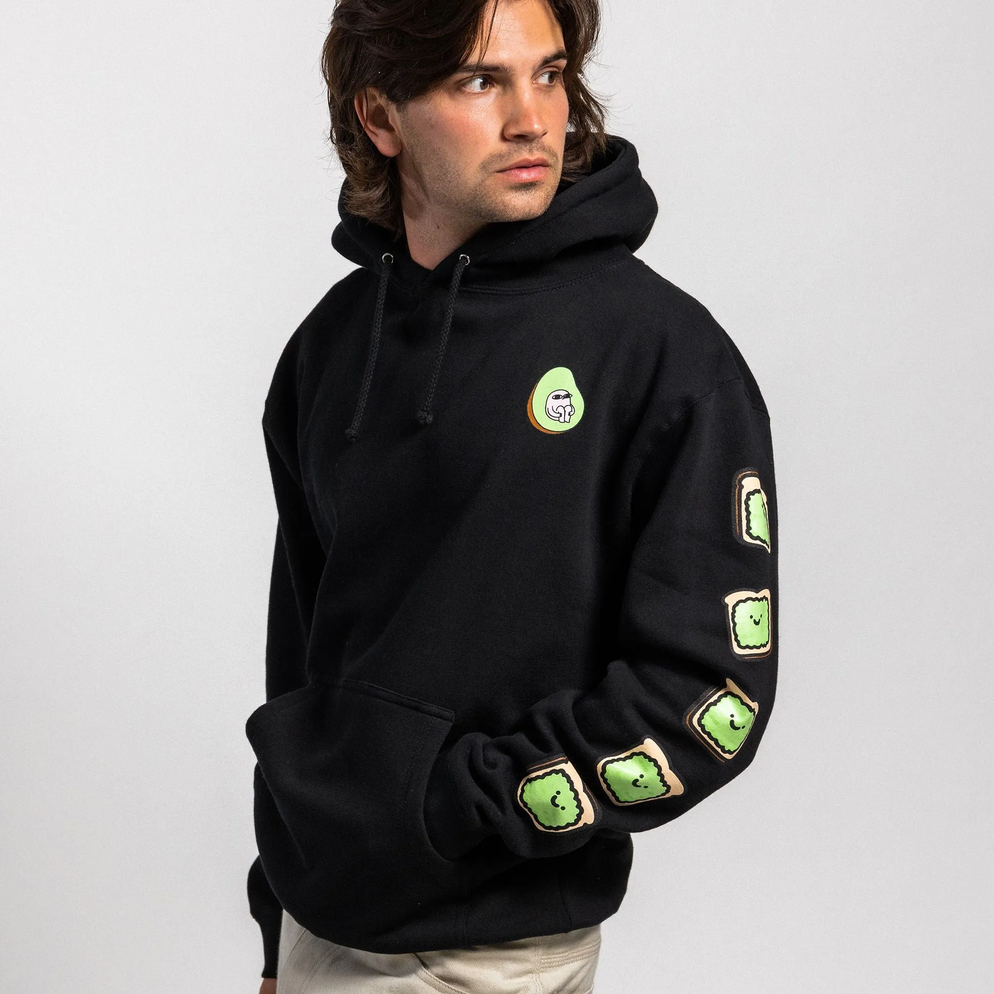 Avocado Bean Black Hoodie