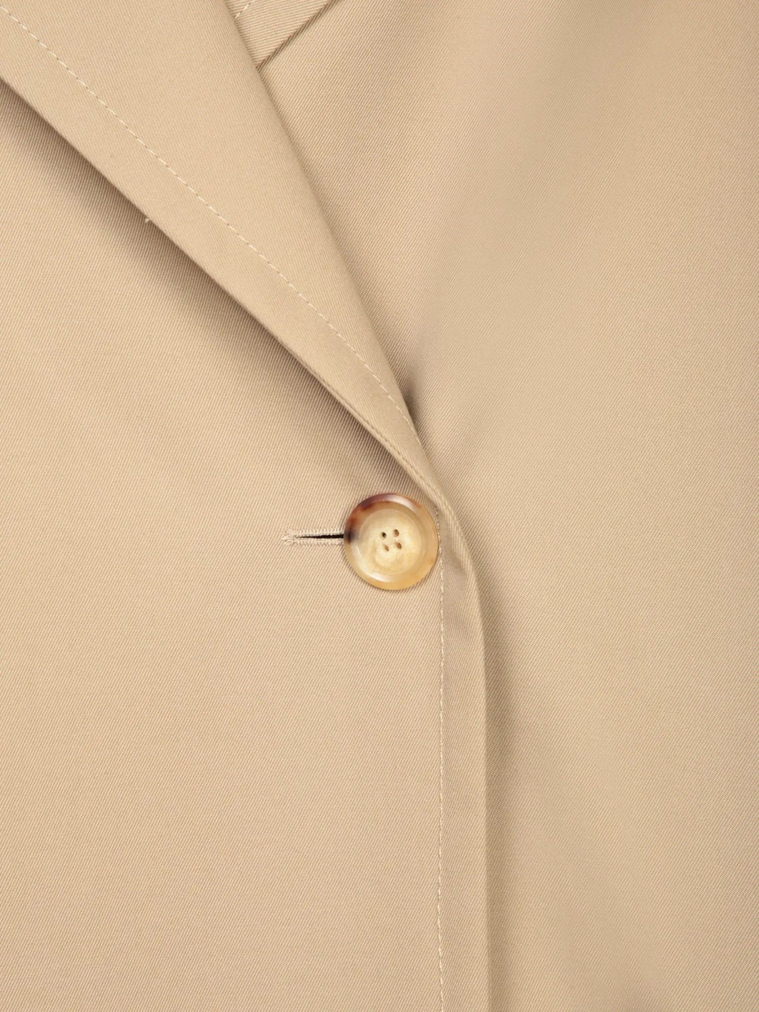 Beige Cotton Gabardine Trench Coat