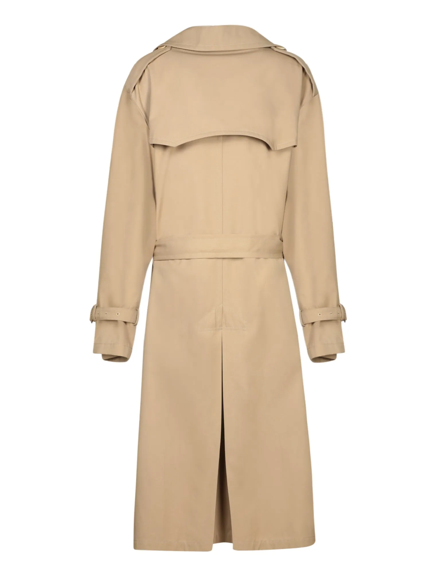 Beige Cotton Gabardine Trench Coat