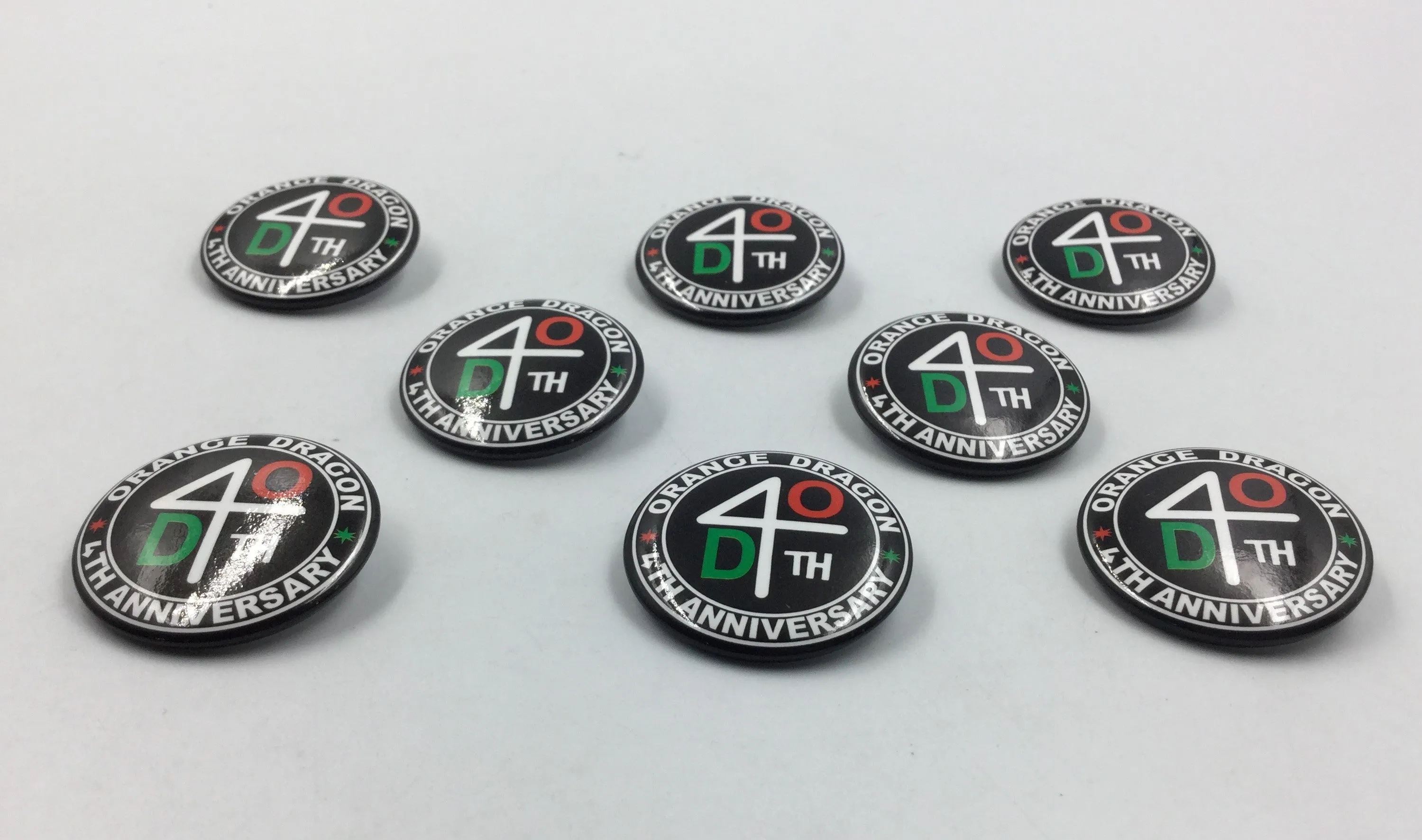 Black Round Glossy Badge