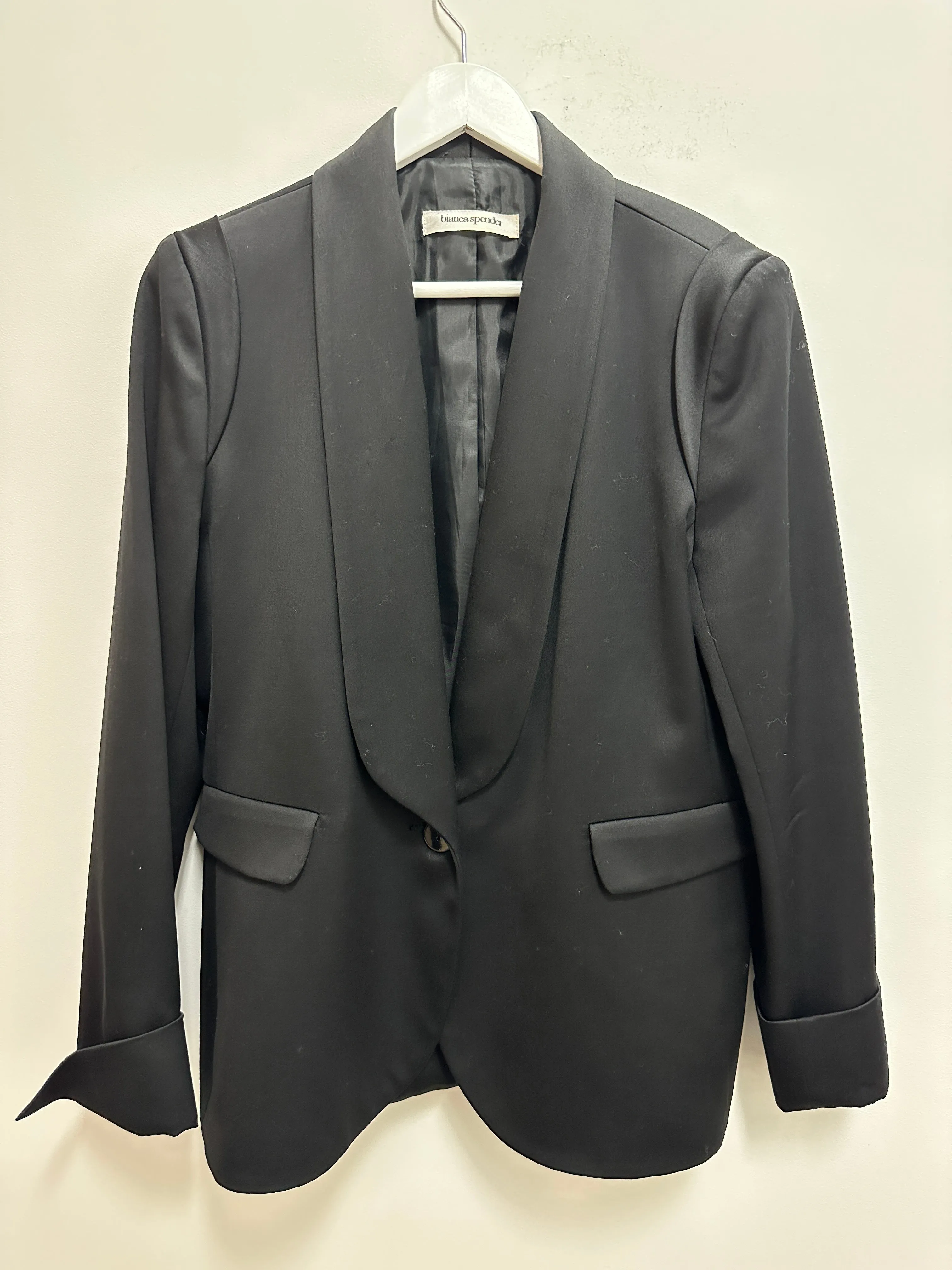 Black Tailored Tuxedo Blazer