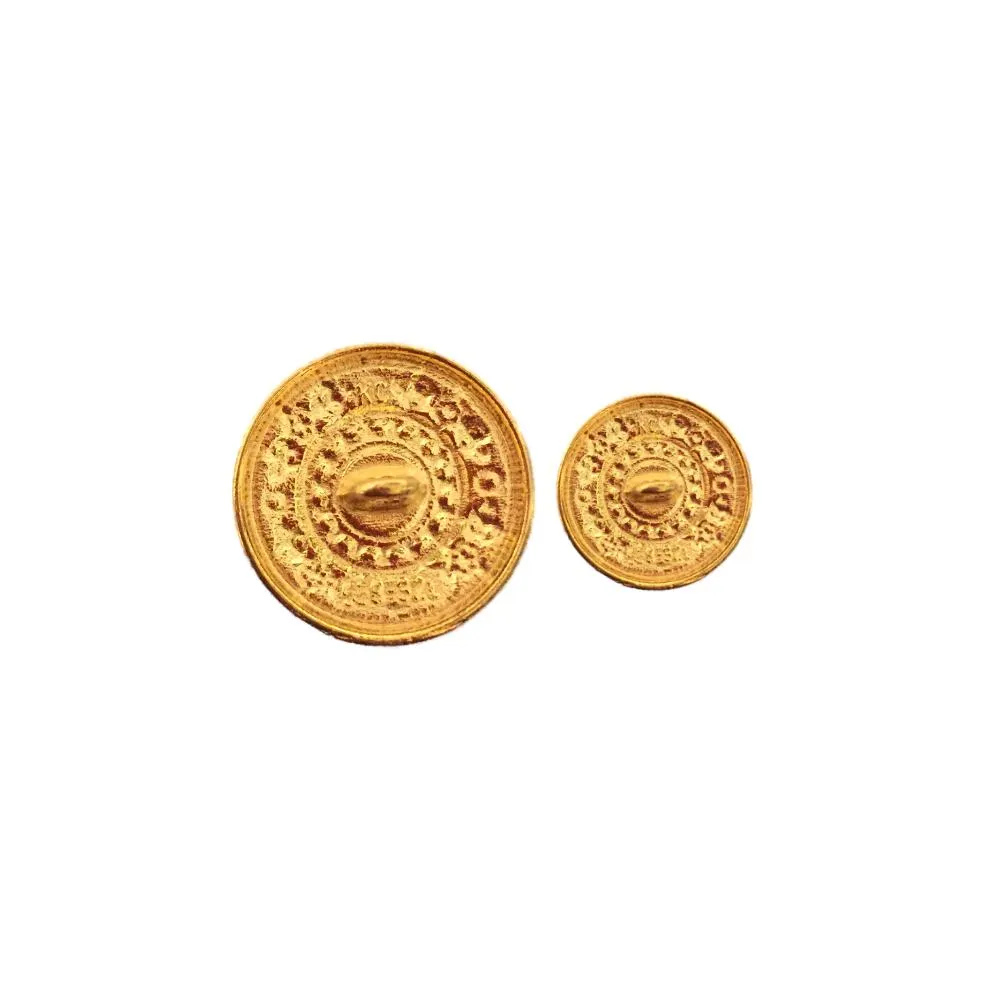 Blue Gold Designer Metal Suit Buttons