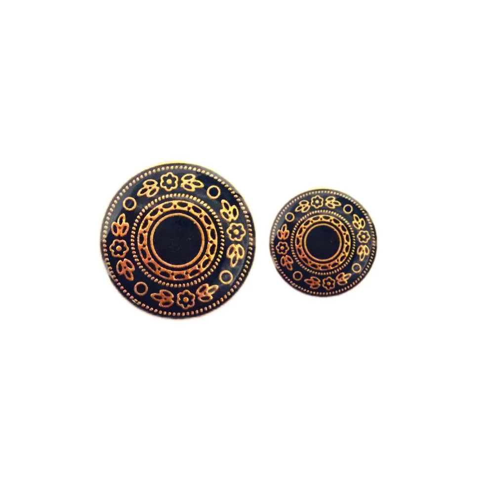 Blue Gold Designer Metal Suit Buttons