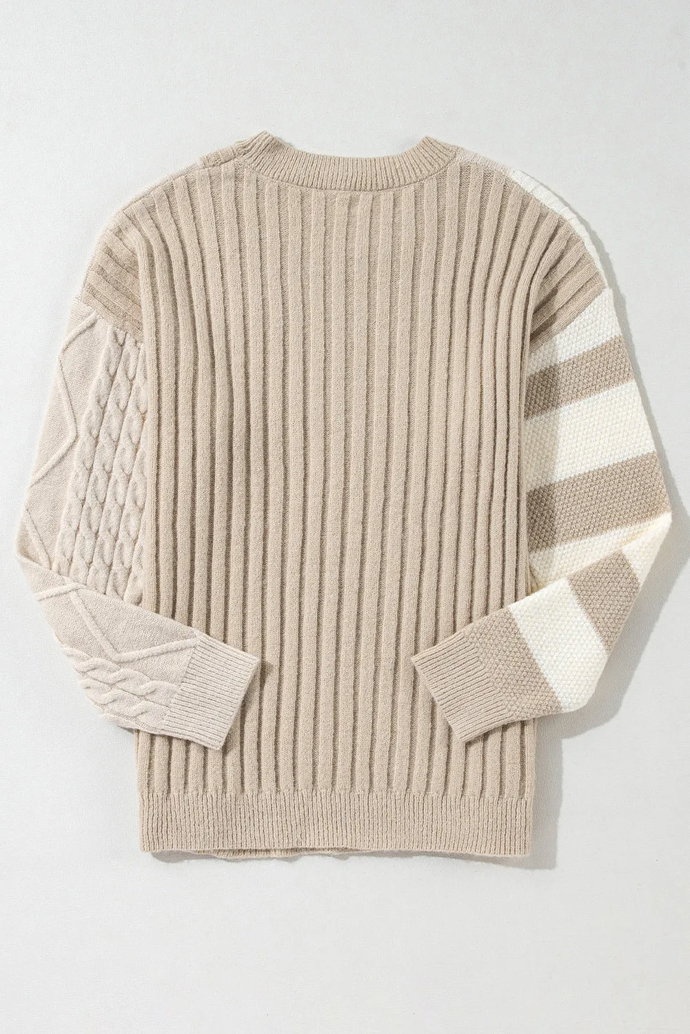 Cable Knit Crew Neck Sweater