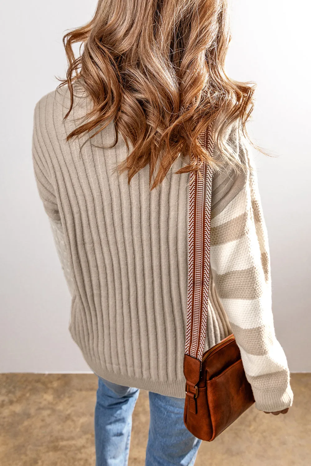 Cable Knit Crew Neck Sweater