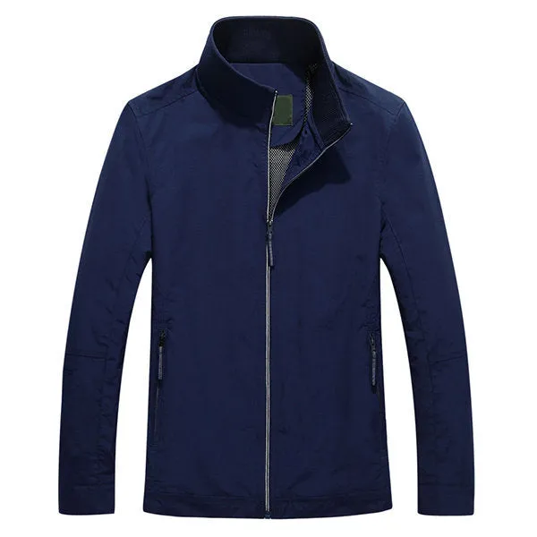 Casual Mesh Liner Solid Breathable Jackets