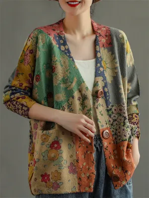 Chinese Style Printing Coat For Women