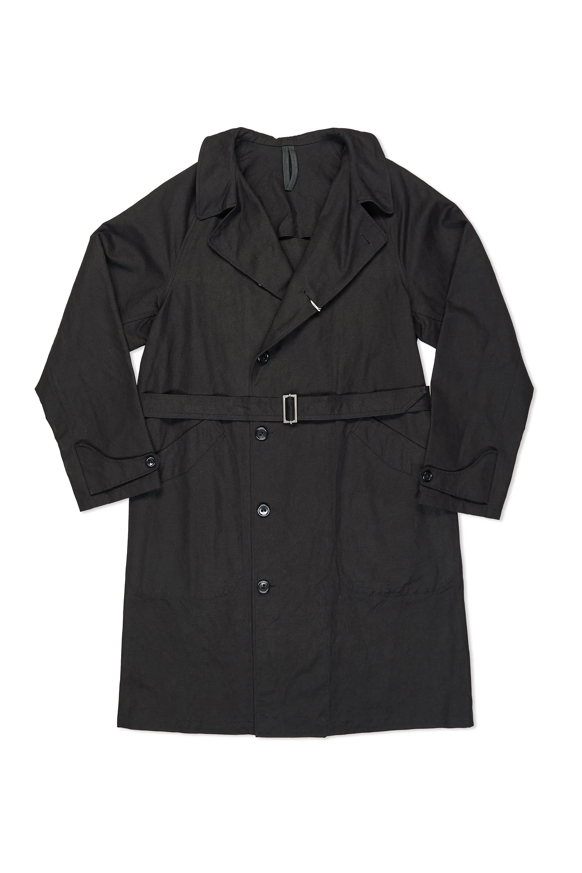 Cohérence Mitsou Black Cotton Linen Coat