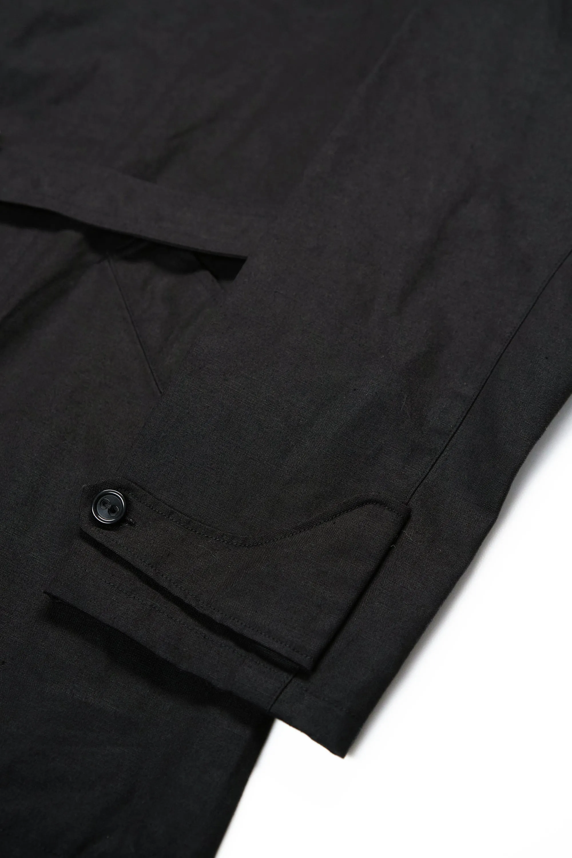 Cohérence Mitsou Black Cotton Linen Coat