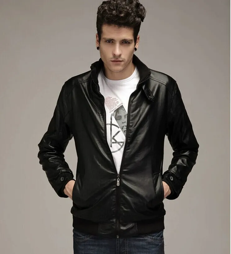 Cross-Border Supply Simple Korean Style Slim Fit Fashion Motorcycle