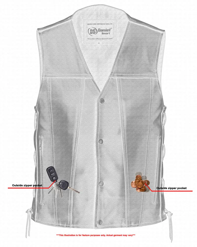 Daniel Smart Men's Single Back Panel Concealed Carry Vest