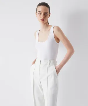 Ipekyol Basic Sleeveless Solid Top White