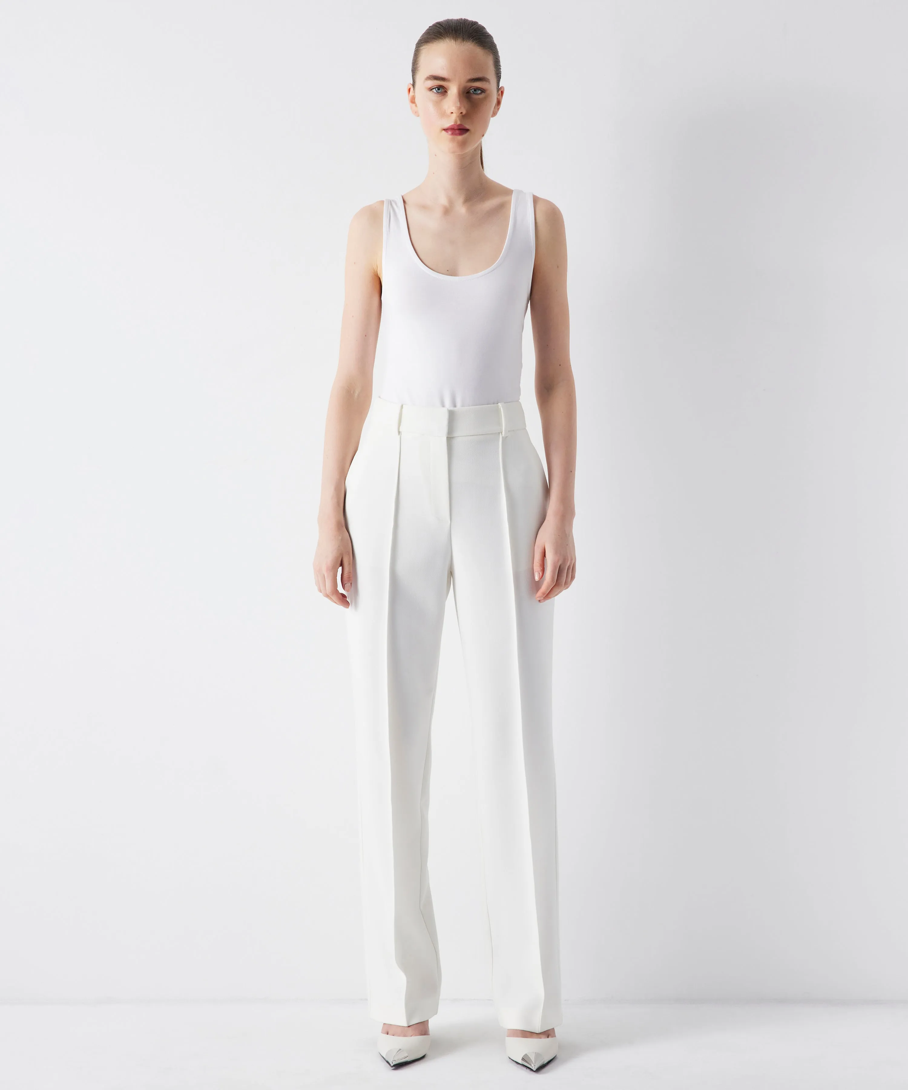 Ipekyol Basic Sleeveless Solid Top White