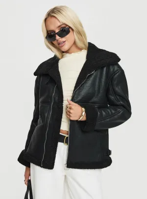 Jadu Shearling Jacket Black