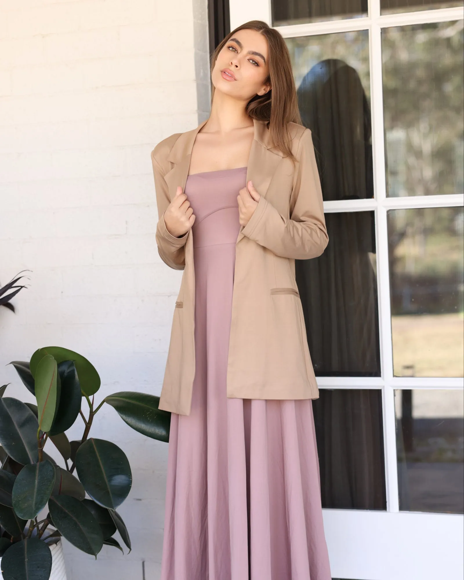 Luxe Blazer Latte FINAL SALE