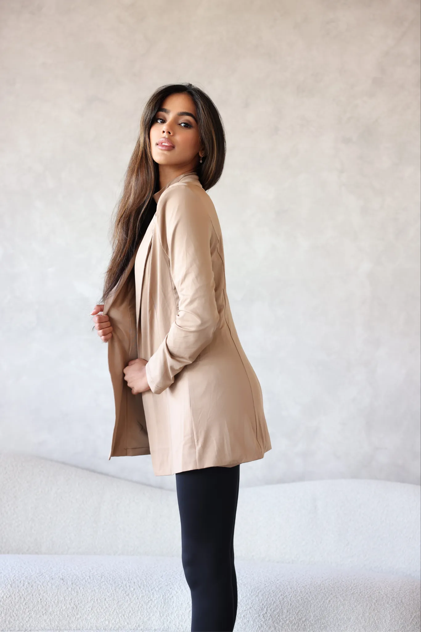 Luxe Blazer Latte FINAL SALE