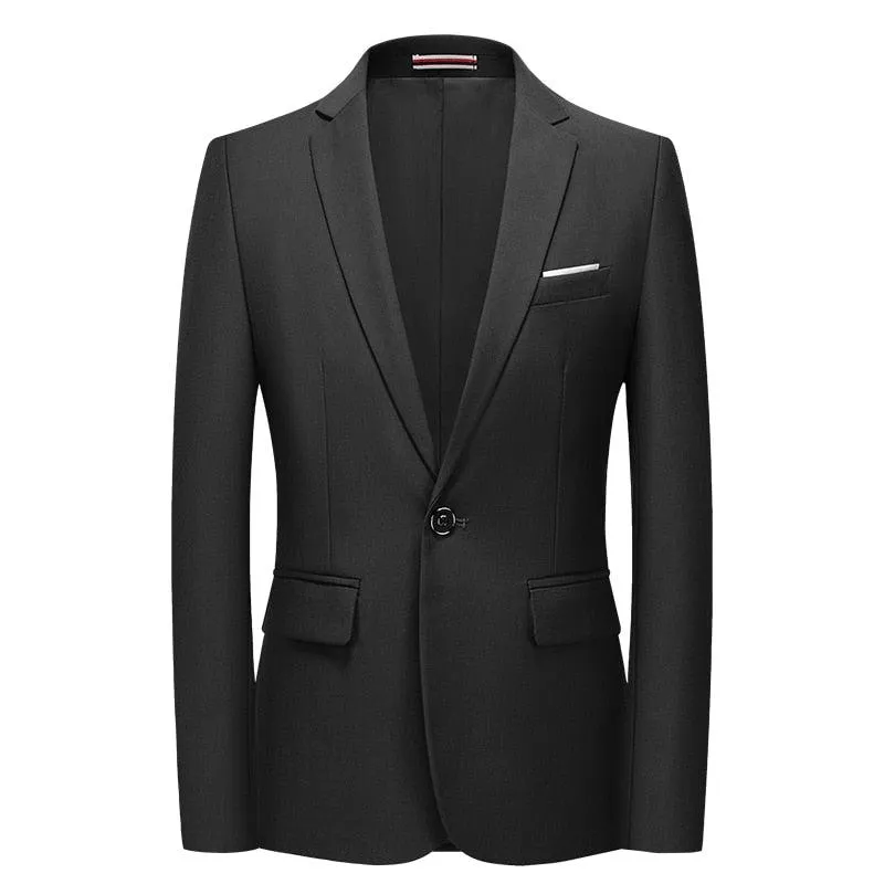 Men Blazer - Black 1-Button Style Formal Blazer