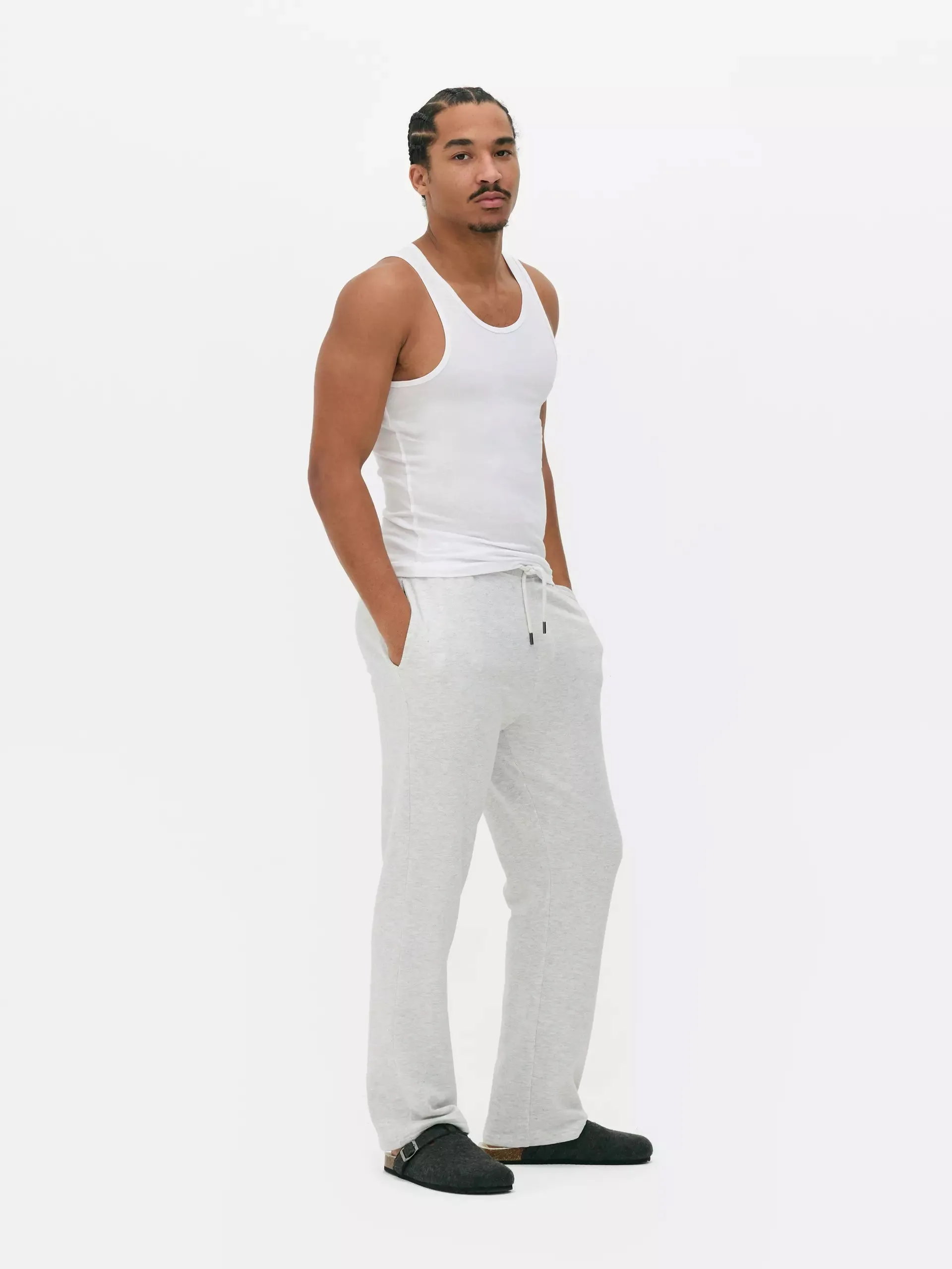 Mens 3-Pack Sleeveless Vests Cotton White Tank Top