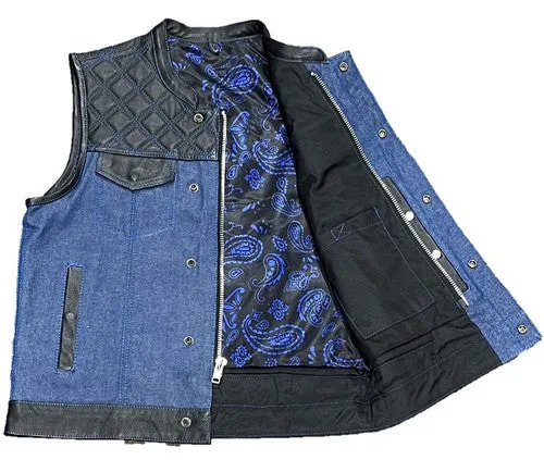 Men's Club Style Vest with Blue Denim on the bottom 6681.00 MV