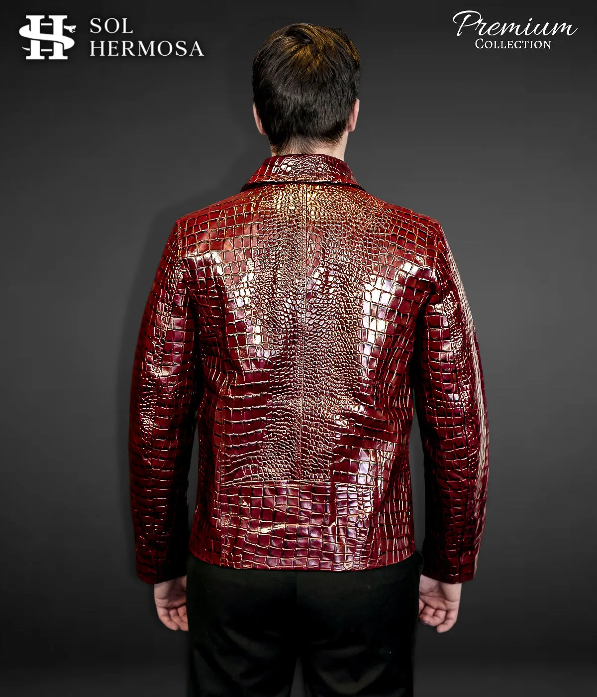 Men's Leather Bomber Jacket - Hades