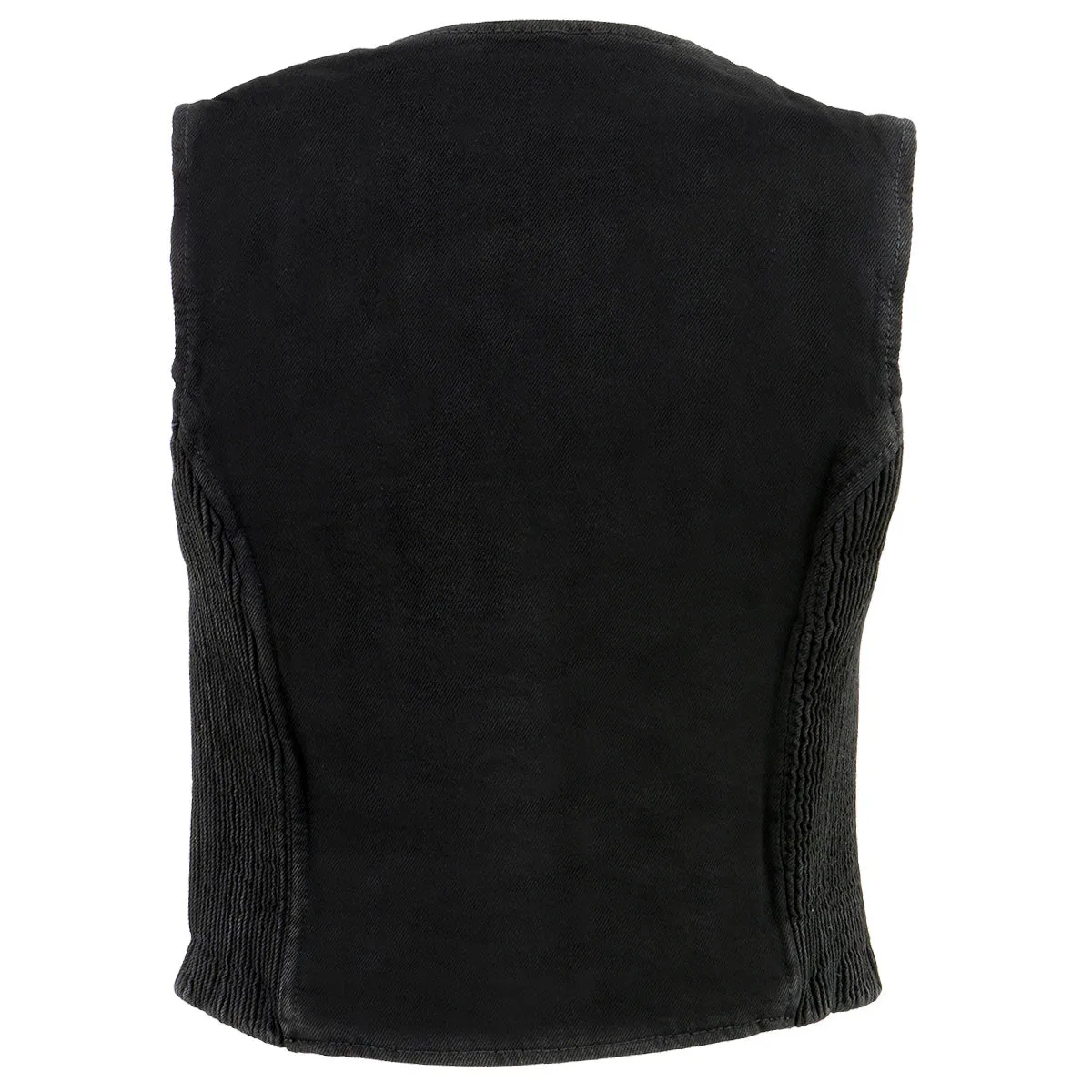 Milwaukee Leather MDL4010 Women's Black Zipper Front Denim Vest with