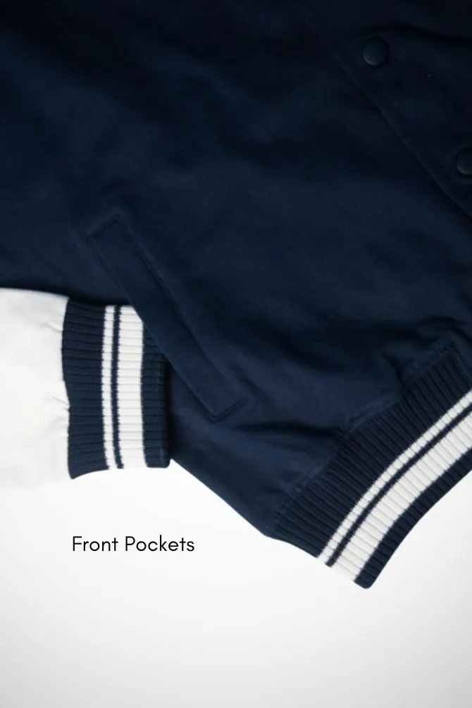 Navy Blue Varsity Jacket