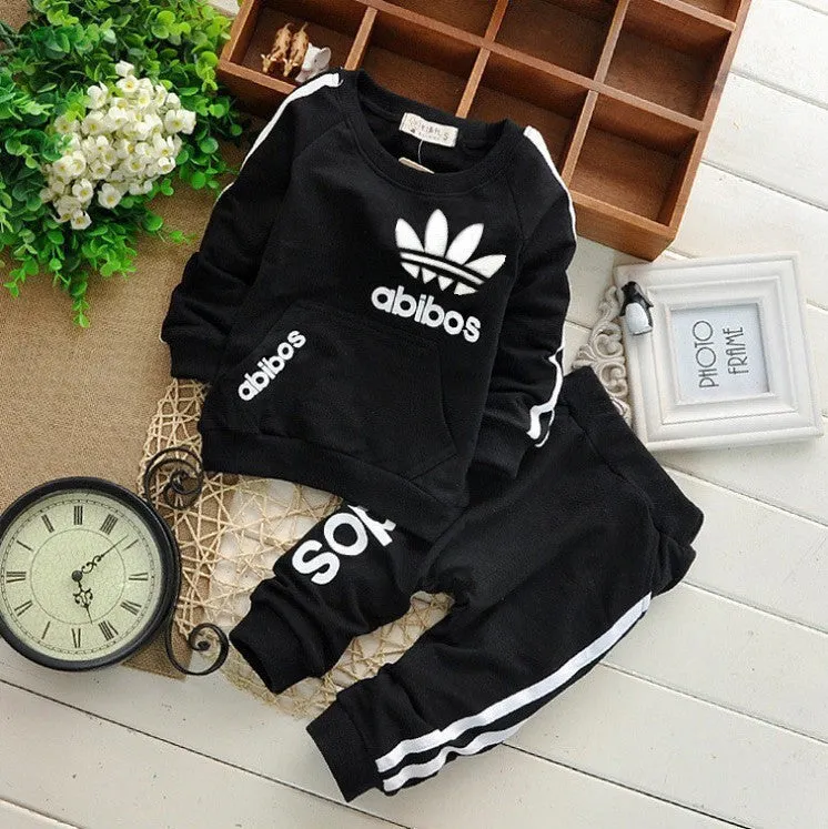 New cotton spring children baby boys autumn spring 2pcs clothing set suit baby shirt pants sets