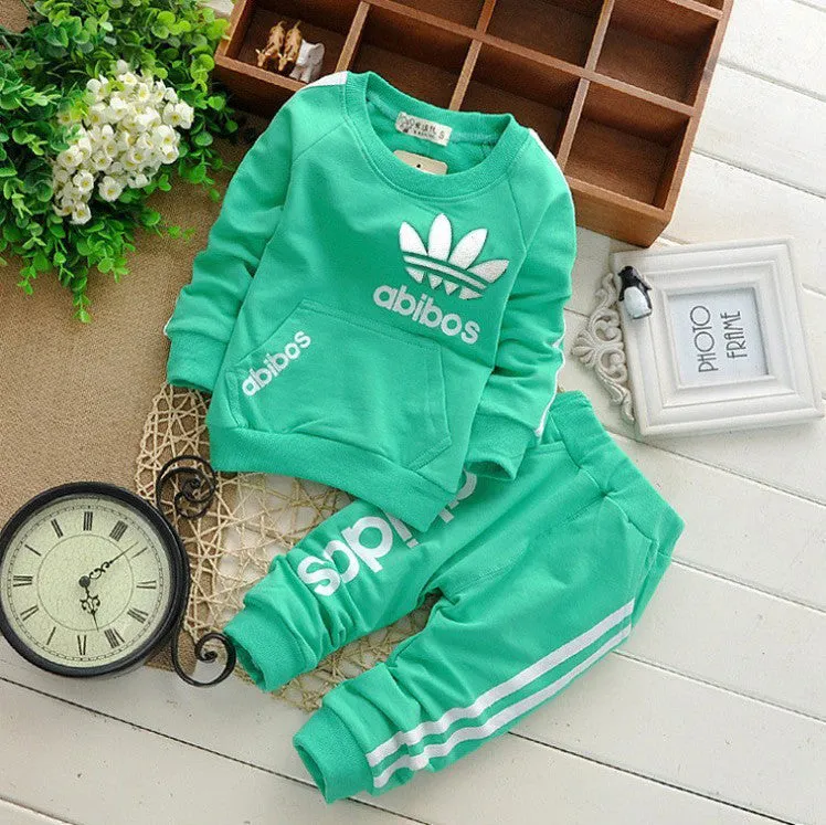 New cotton spring children baby boys autumn spring 2pcs clothing set suit baby shirt pants sets