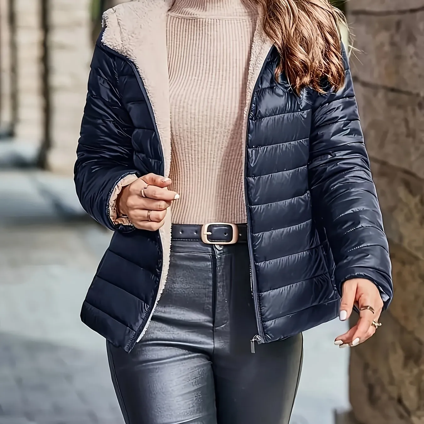 Nina | Warm quilted hoodie jacket