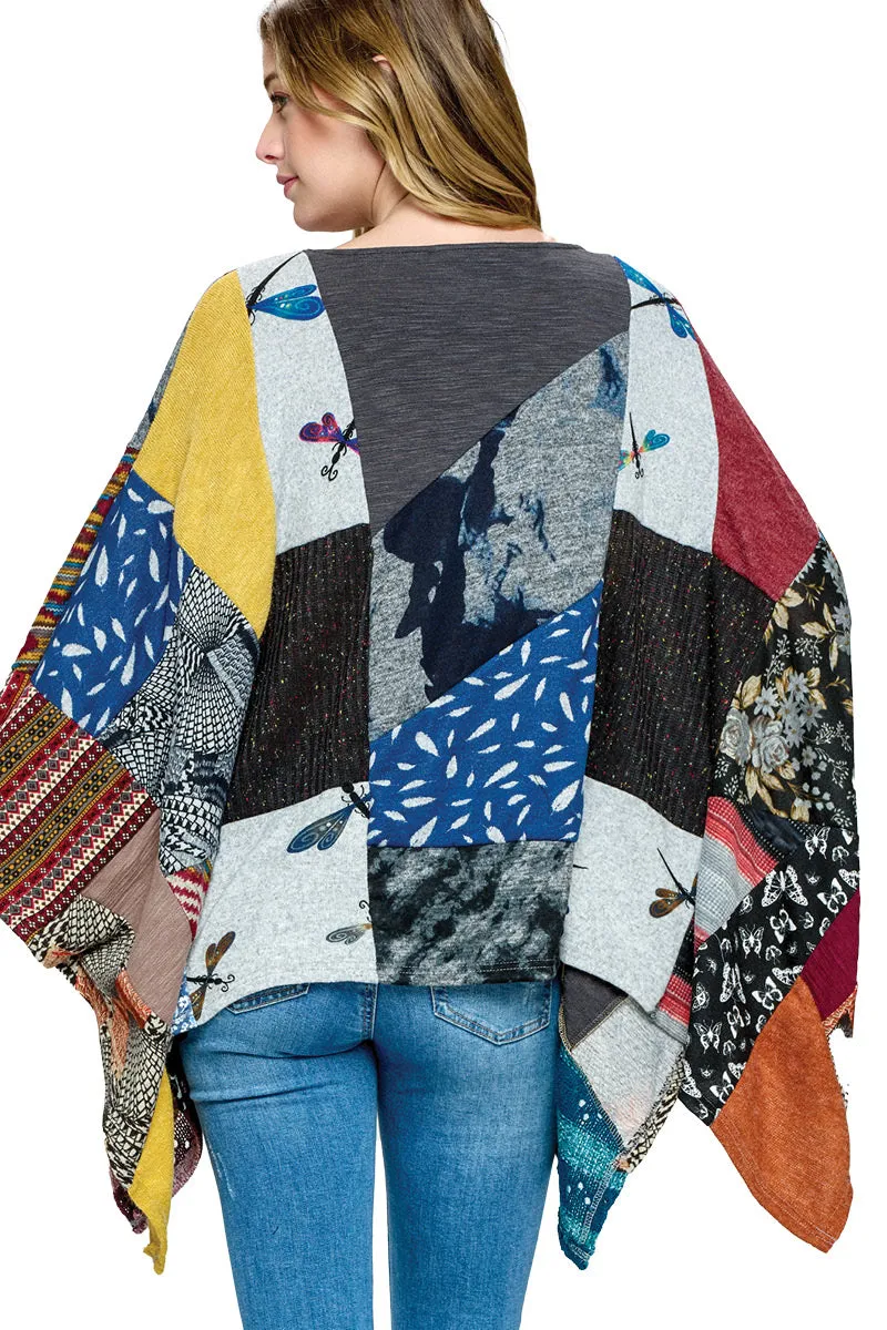 Poncho Multicolor Patchwork