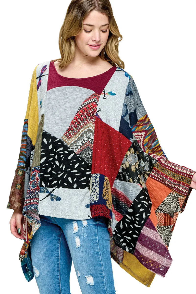 Poncho Multicolor Patchwork