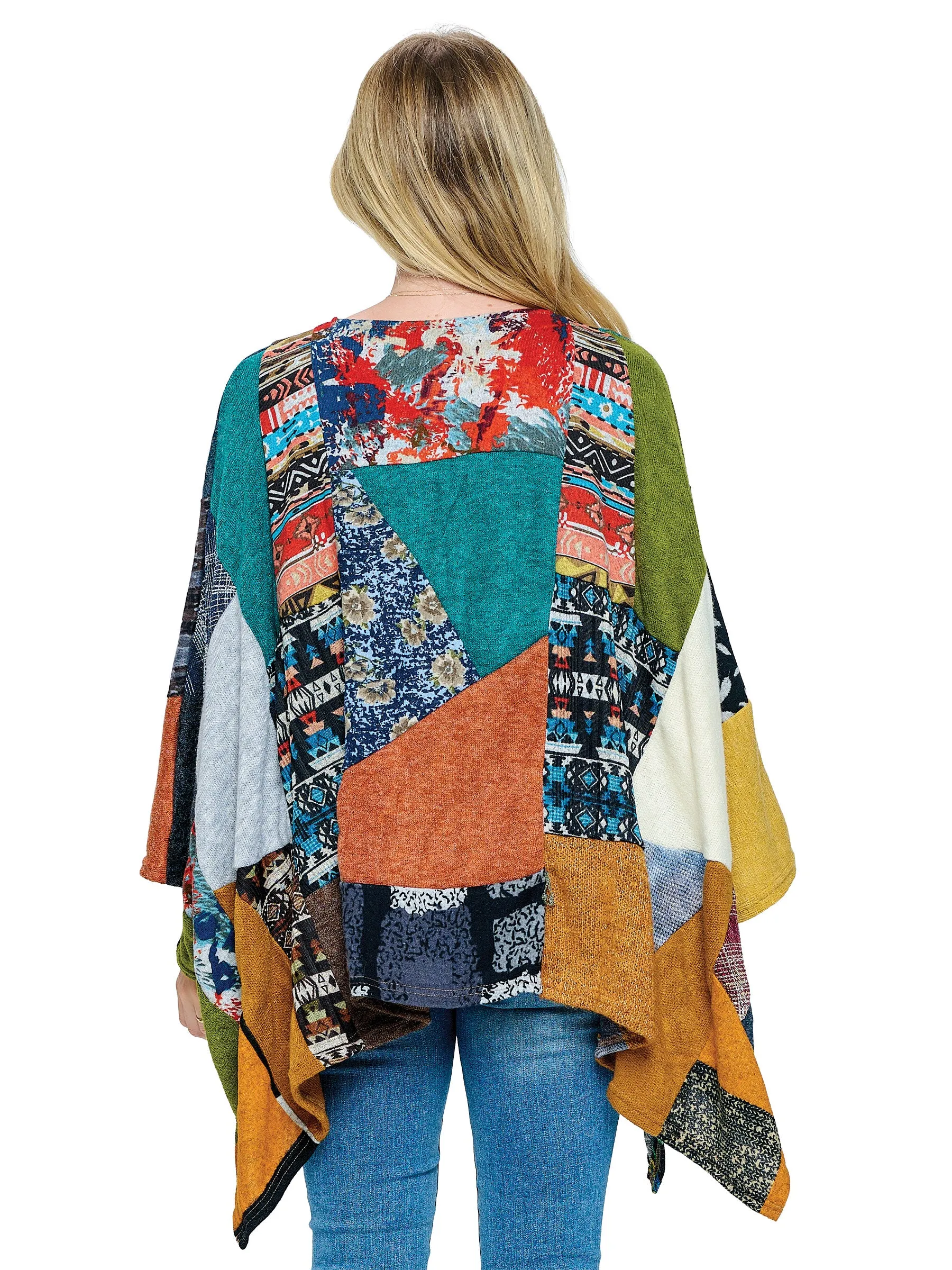 Poncho Multicolor Patchwork