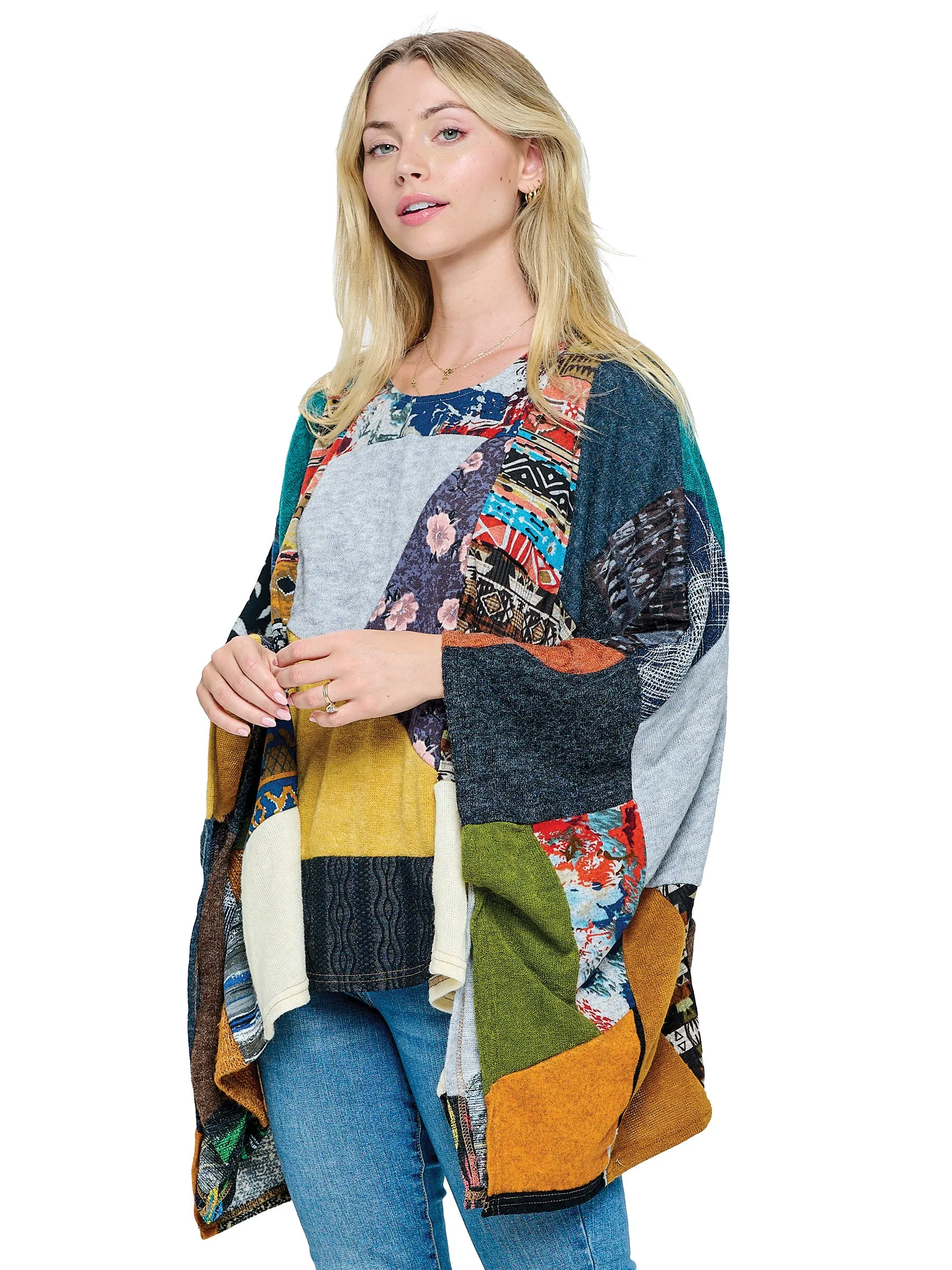 Poncho Multicolor Patchwork