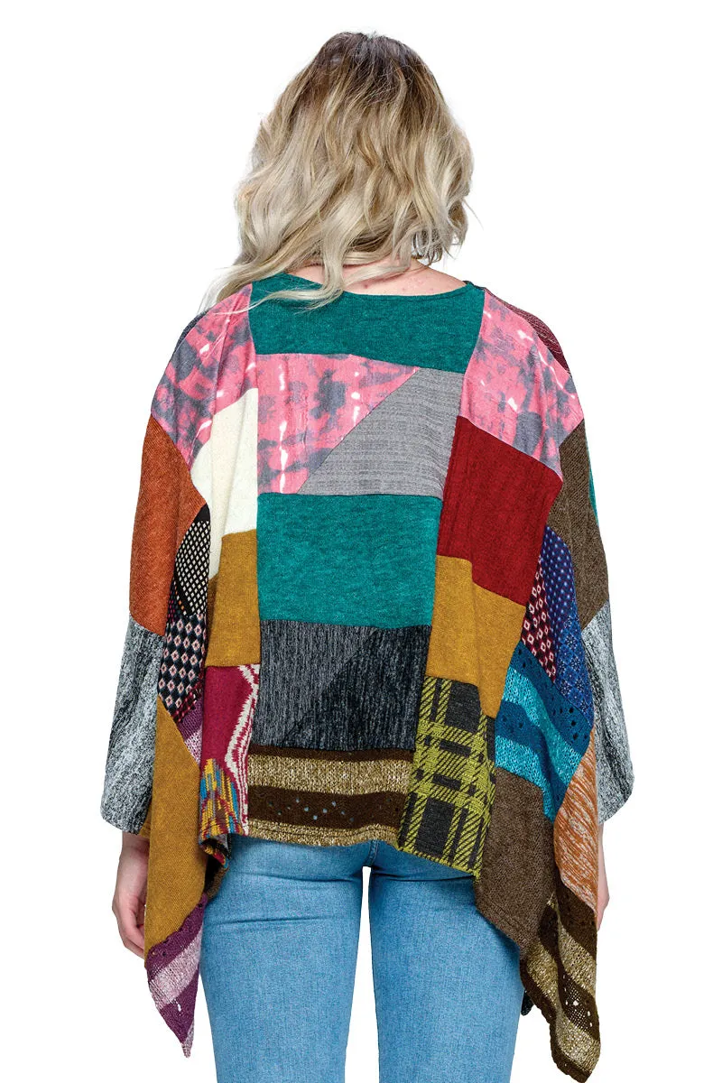 Poncho Multicolor Patchwork