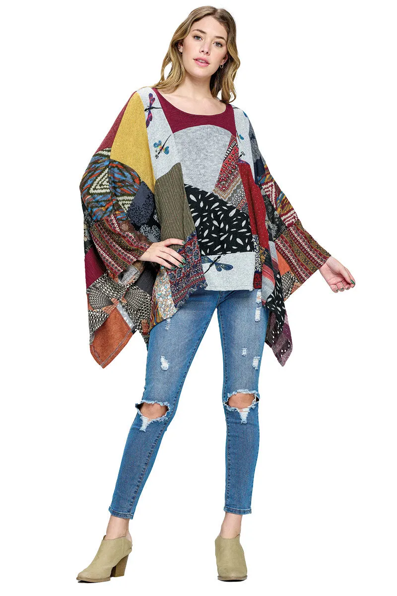 Poncho Multicolor Patchwork