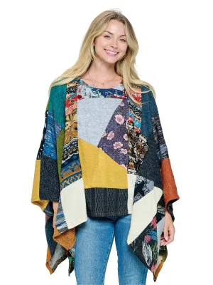 Poncho Multicolor Patchwork