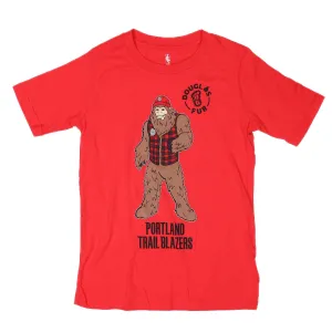 Portland Trail Blazers Youth Douglas Fur Mascot Red T-shirt