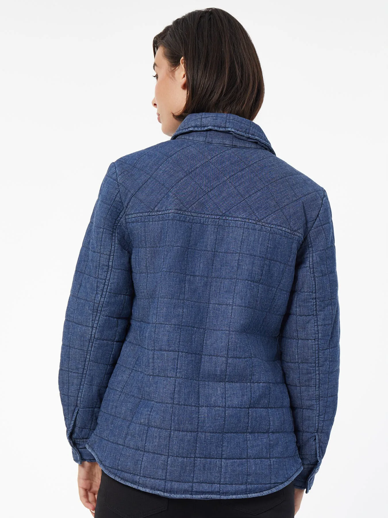 Quilted Button-Front Shacket